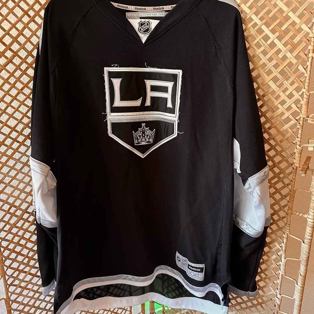 Reebok Kings Black and White NHL Jersey